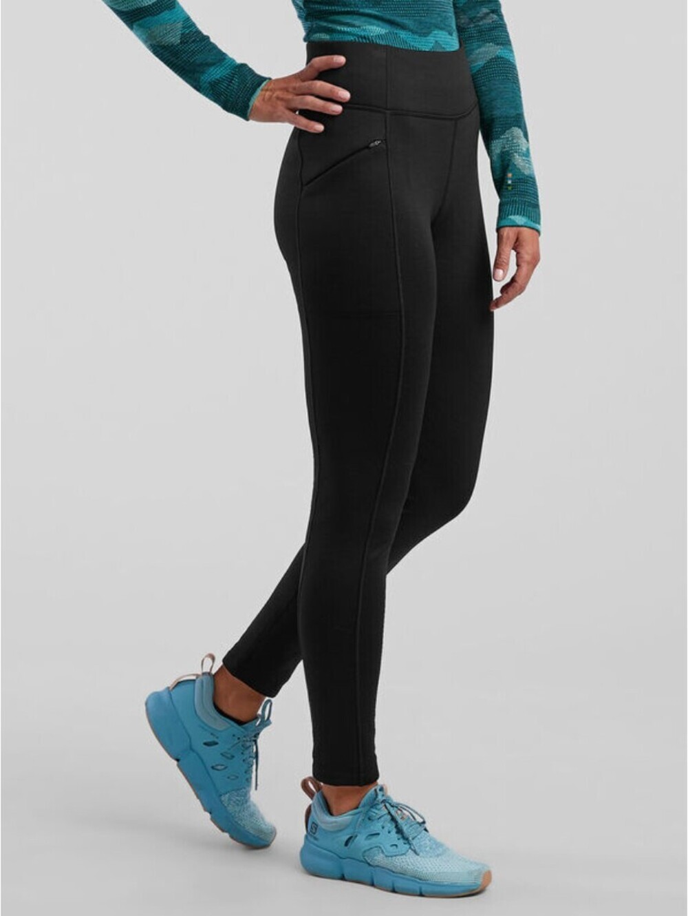 Title Nine Crash Polartec Fleece Lined Tights Women’s M Black Winter Running